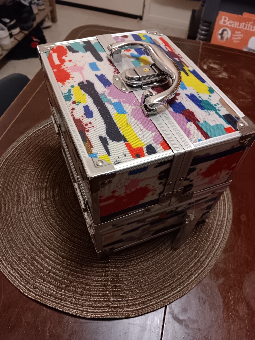 Colorful Abstract Pattern Makeup Train Case